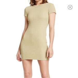 Elodie Textured Tan Mini Dress